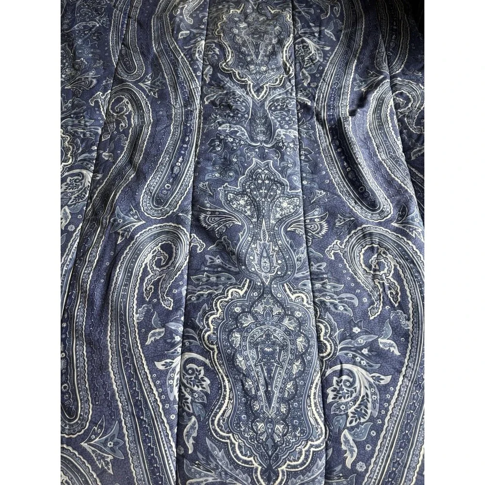 Ralph Lauren Putney Blue Paisley Full/Queen Comforter 100% Cotton Bedspread